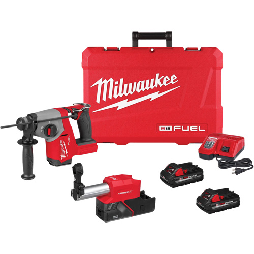 FUEL™ SDS Plus Rotary Hammer with Dust Extractor Kit, 18 V, 5/8", 1400 RPM