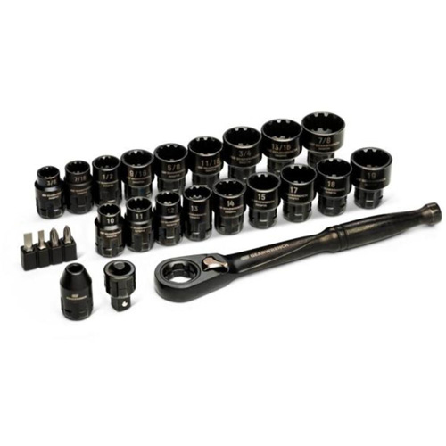 Pass-Thru™ Ratchet & Socket Set, 25 Pcs, 3/8" Drive Size