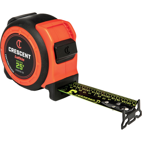 CONTROLTOUCH NITE EYE Tape Measure, 1-3/16" x 25', SAE Graduations