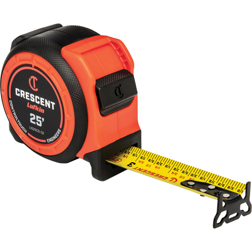 CONTROLTOUCH Engineers Tape Measure, 1-3/16" x 25', SAE Graduations