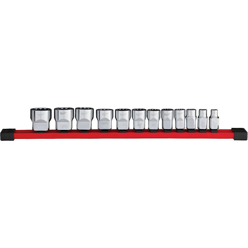 12-Point SAE Socket Set, 12 Pcs, 3/8" Drive Size