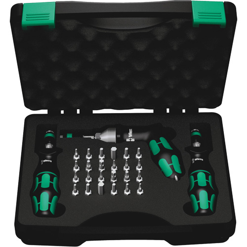7440/41/42 Kraftform Torque Screwdriver Set, 0.3 - 6.0 Nm Torque Range, 6" Length