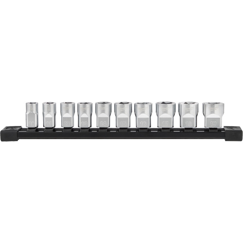 Metric Sockets with Four Flat™ Sides, 10 Pcs, 3/8" Drive Size