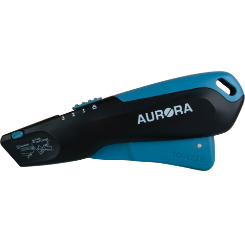 READYEDGE™ Retractable Safety Knife, Carbon Steel, Heavy-Duty, Plastic/Aluminum Handle