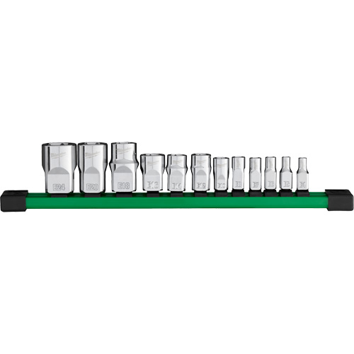 Socket Set, Torx®, 1/4"/1/2"/3/8" Drive, 12 Pcs