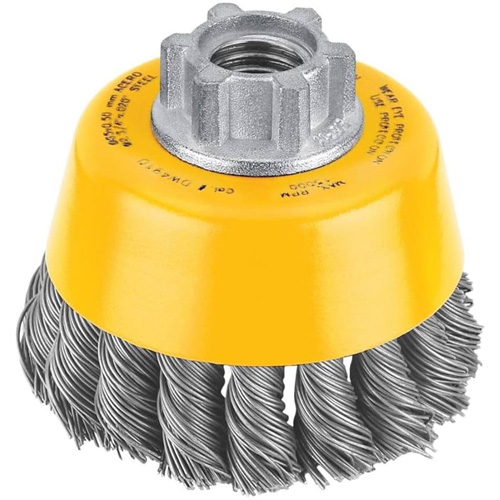 HP Carbon Knot Wire Cup Brush, 3" Dia. x 5/8"-11 Arbor