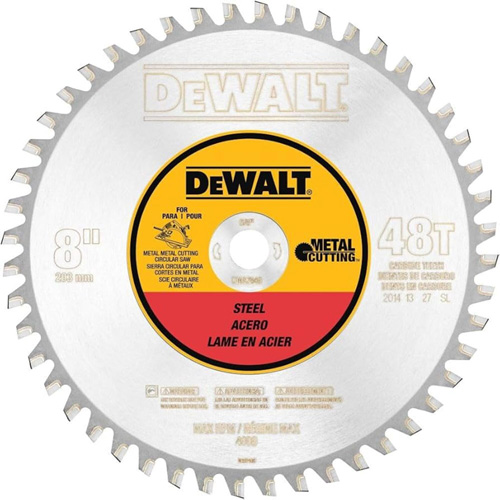 Ferrous Circular Saw Blade, 8", 40 Teeth, Metal Use