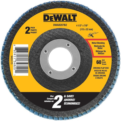 ELITE SERIES™ Flap Disc, 4-1/2" x 7/8", Type 29, 60 Grit, Zirconia Alumina