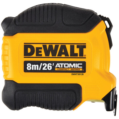 ATOMIC COMPACT SERIES™ Tape Measure, 26'/8 m, Imperial & Metric Graduations