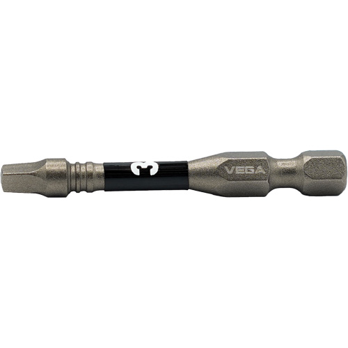 Impactech® Power Bit, Square, #3 Tip, 1/4" Drive Size, 2" Length