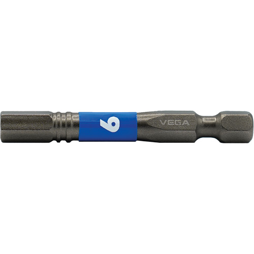 Impactech® Power Bit, Hex, 6 mm Tip, 1/4" Drive Size, 2" Length