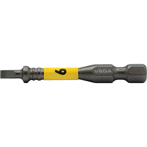 Impactech® Power Bit, Slot, 6F-8R Tip, 1/4" Drive Size, 2" Length