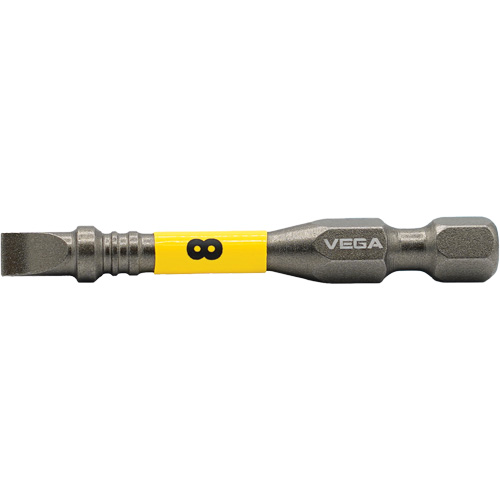 Impactech® Power Bit, Slot, 8F-10R Tip, 1/4" Drive Size, 2" Length