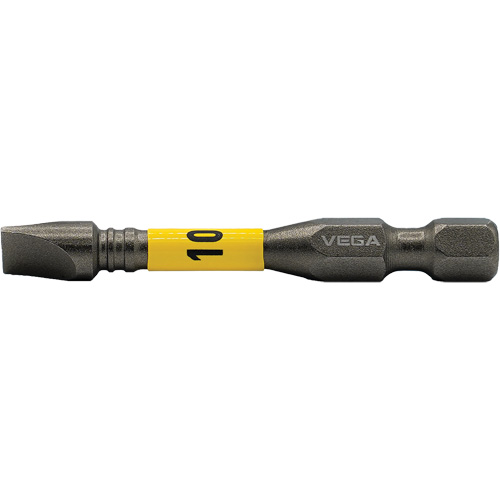 Impactech® Power Bit, Slot, 10F-12R Tip, 1/4" Drive Size, 2" Length