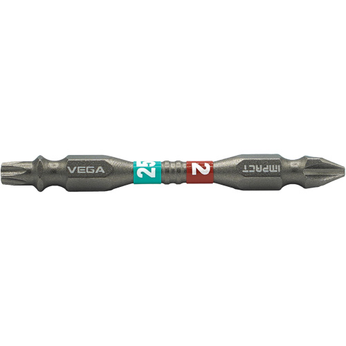 Impactech® Double End Power Bits, Double Phillips, P2-T25 Tip, 1/4" Drive Size, 2-9/16" Length