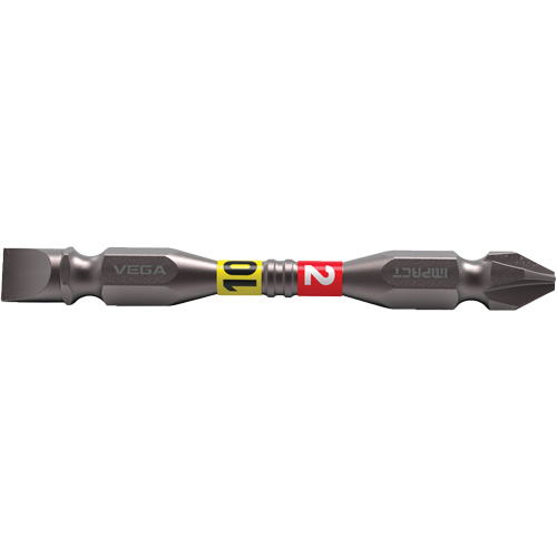 Impactech® Double End Power Bits, Double Torx®, P2-SL10 Tip, 1/4" Drive Size, 2-9/16" Length