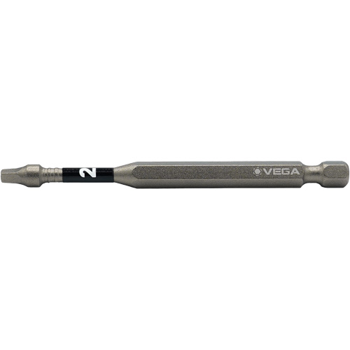 Impactech® Power Bit, Square, #2 Tip, 1/4" Drive Size, 3-1/2" Length