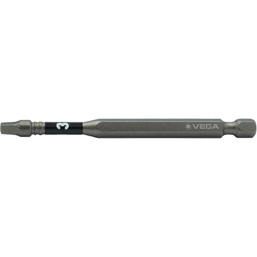 Impactech® Power Bit, Square, #3 Tip, 1/4" Drive Size, 3-1/2" Length