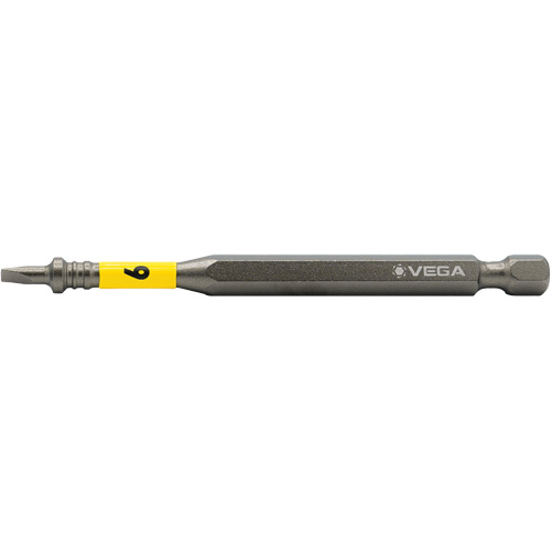 Impactech® Power Bit, Slot, 6F-8R Tip, 1/4" Drive Size, 3-1/2" Length