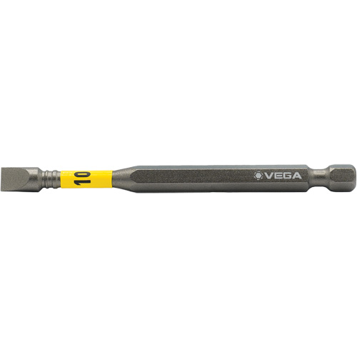 Impactech® Power Bit, Slot, 10F-12R Tip, 1/4" Drive Size, 3-1/2" Length