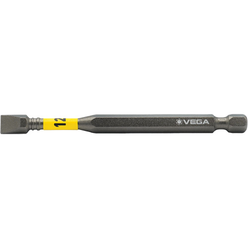 Impactech® Power Bit, Slot, 12F-14R Tip, 1/4" Drive Size, 3-1/2" Length