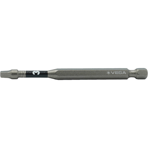 Impactech® Power Bit, Square, #3 Tip, 1/4" Drive Size, 6" Length
