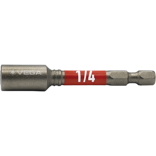 Impactech® Nut Driver, 1/4" Tip, 1/4" Drive, 2-9/16" L, Magnetic