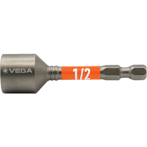Impactech® Nut Driver, 1/2" Tip, 1/4" Drive, 2-9/16" L, Magnetic