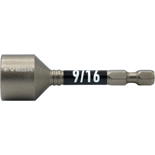 Impactech® Nut Driver, 9/16" Tip, 1/4" Drive, 2-9/16" L, Magnetic