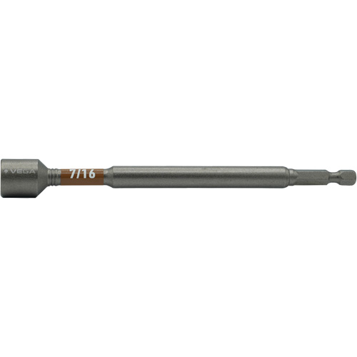 Impactech® Nut Driver, 7/16" Tip, 1/4" Drive, 6" L, Magnetic