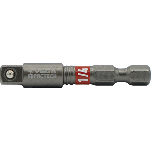 Impactech® Impact Socket Adapter, 1/4" Drive Size, 1/4" Male Size, 2" L