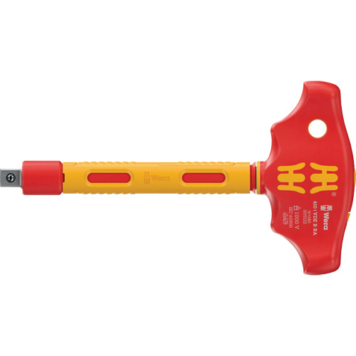 410 i VDE A RA VDE-Insulated T-Handle Adapter Screwdriver with Ratchet