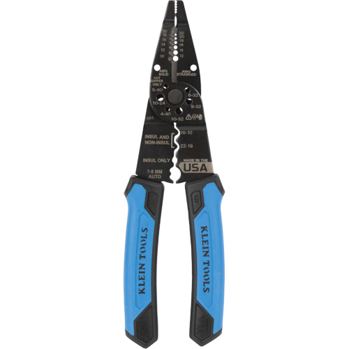 Long Nose Multi-Purpose Wire Stripper, 8-1/4" L, 10 - 20/12 - 22 AWG