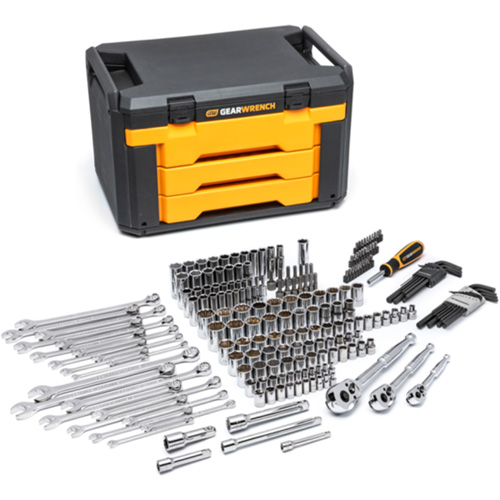 Mechanics Tool Set in 3 Drawer Storage Box