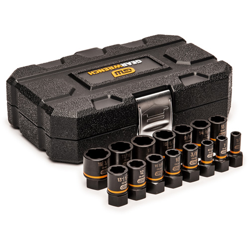 Bolt Biter™ Extraction Socket Set, 15 Pcs, Impact, 1/4"/3/8" Drive Size