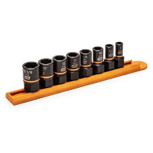 Bolt Biter™ Extraction Socket Set, 8 Pcs, Impact, 1/4"/3/8" Drive Size