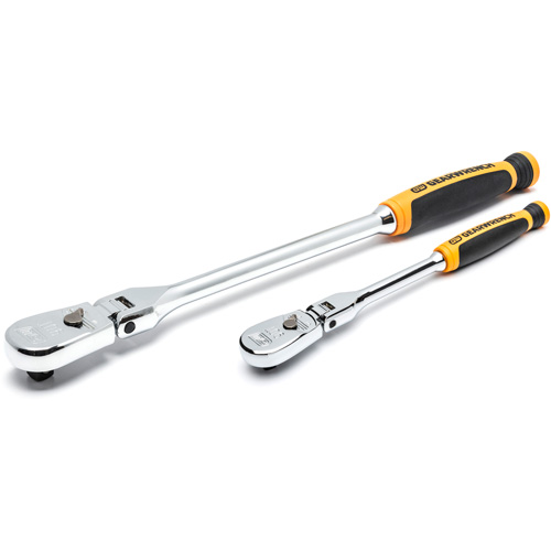 1/4" & 3/8" Drive 90-Tooth Dual Material Teardrop Ratchet Set