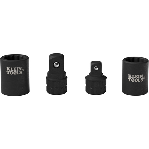 4-Piece KNECT™ Socket Wrench Adapter Set, Impact, 1/2"/3/8" Drive, 1/2"/3/8" Socket, 0.98" L, Ball