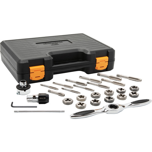 SAE Ratcheting Tap & Die Set, 27 Pieces