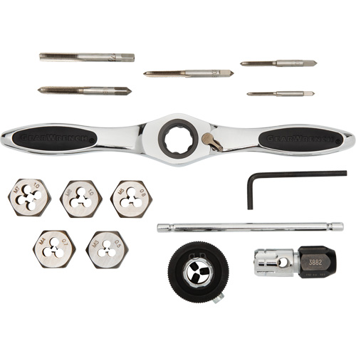 Metric Ratcheting Tap & Die Set, 15 Pieces