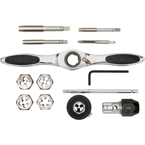 SAE Ratcheting Tap & Die Set, 13 Pieces