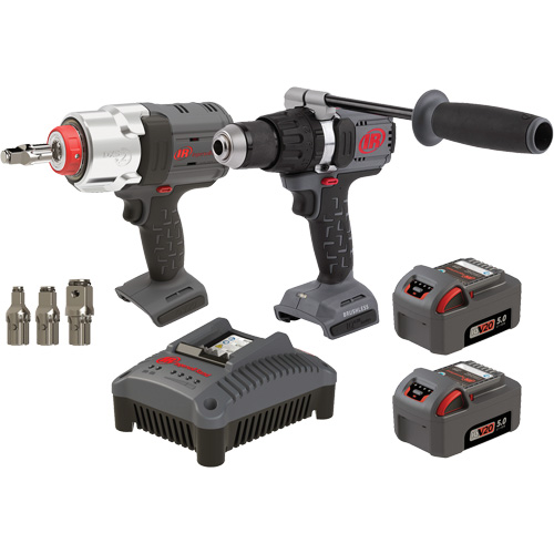 Hammer Drill & Impact Wrench Combo Kit, 20 V