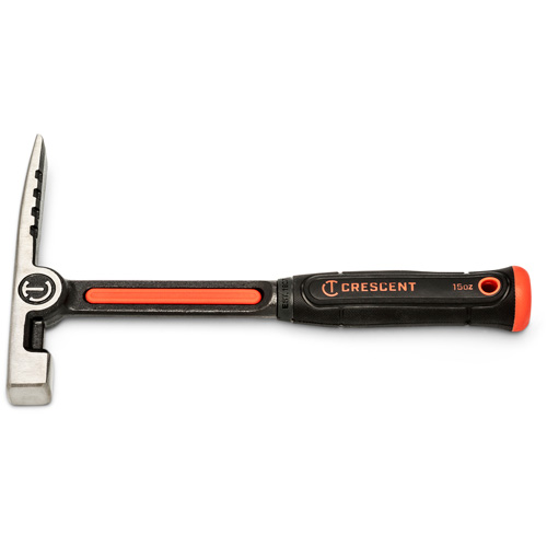 Brick Hammer, 15 oz., Solid Steel Handle, 7" L