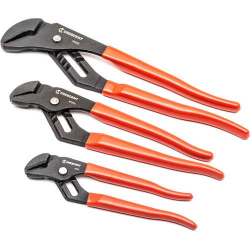 Straight Jaw Dipped Handle Tongue & Groove Plier Set, 3 Pieces