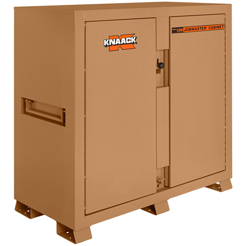 Model 139 Jobsite Cabinet with Padlock, Steel, 59.4 Cubic Feet, Tan