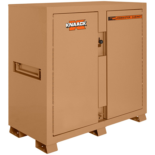 Model 99 Jobsite Cabinet with Double Doors & 2 Padlocks, Steel, 59.4 Cubic Feet, Tan