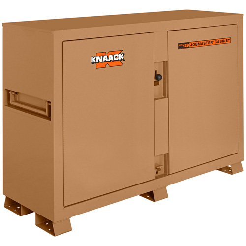 Model 129 Bin Storage Cabinet with Padlock, Steel, 48 Cubic Feet, Tan