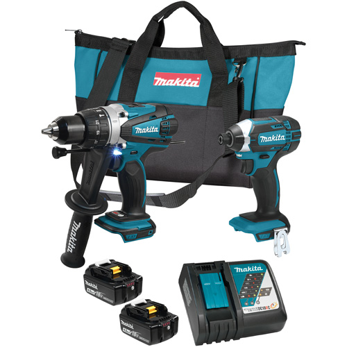 LXT Cordless Impact Driver & Hammer Drill/Driver Combo Kit, 18 V