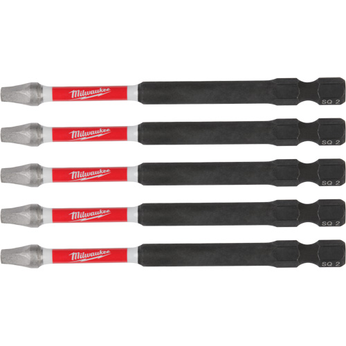 SHOCKWAVE™ Impact Recess Power Bits, Square, 2 Tip, 3-1/2" Length