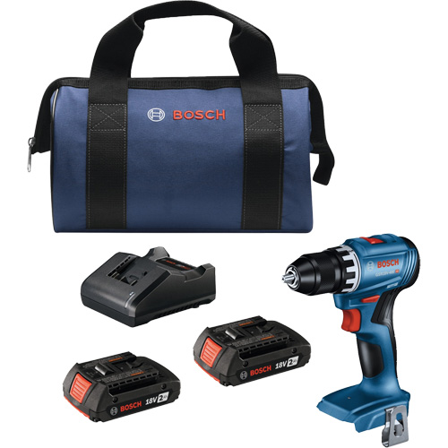 Compact Brushless Drill/Driver Kit, Lithium-Ion, 18 V, 1/2" Chuck, 400 in-lbs. Torque